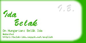 ida belak business card